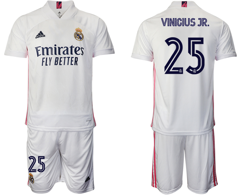 Men 2020-2021 club Real Madrid home #25 white Soccer Jerseys